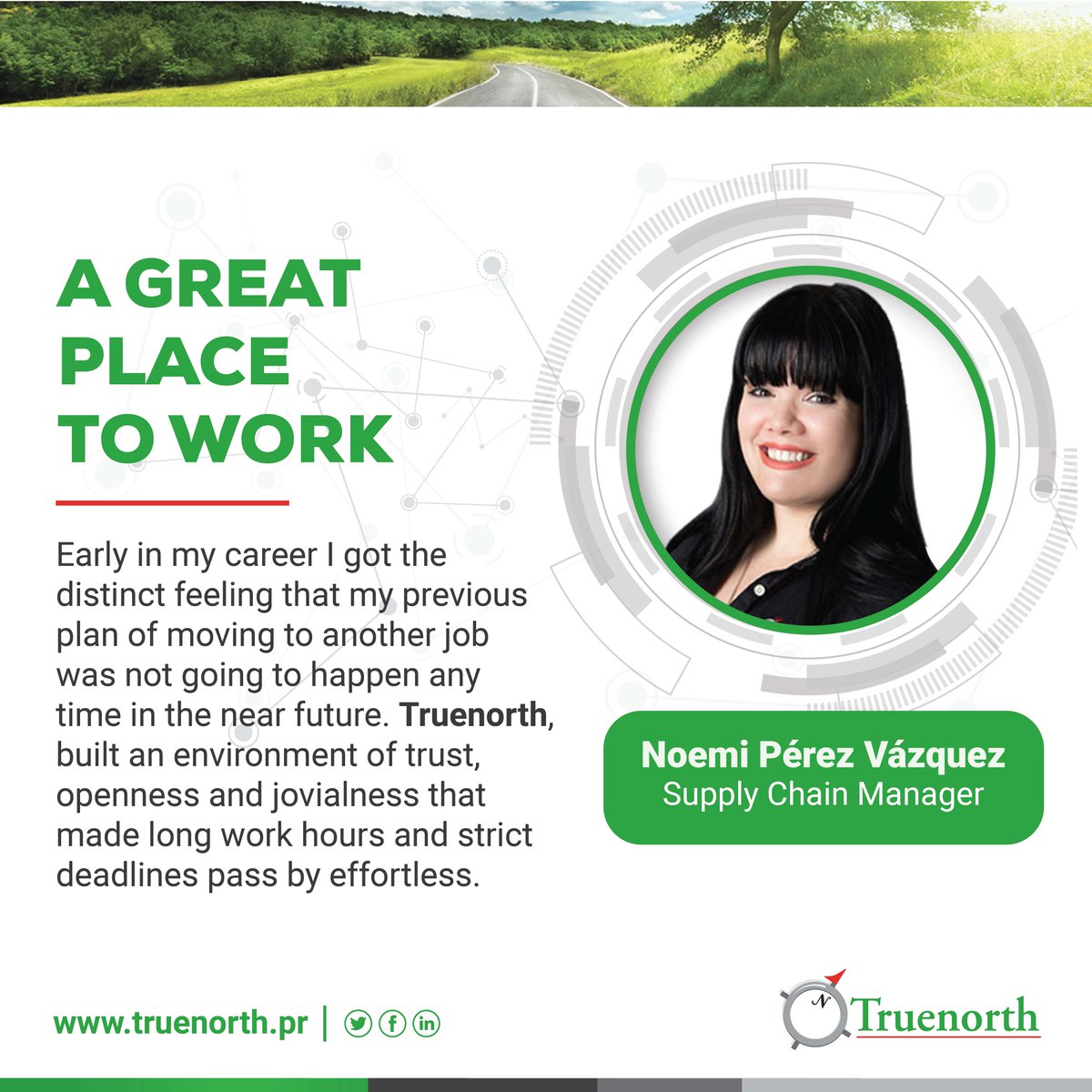 Truenorthpr's tweet photo. Employee Day! ​
Noemi has been with our company for over fourteen years and has grown due to her exceptional work and outstanding attitude.  Are you looking for a special place to work? Check us out here:  https://t.co/8RrdIVbwgv 
#Employeetestimony​ #Employment​ #Employee https://t.co/AMYhNOfRoR