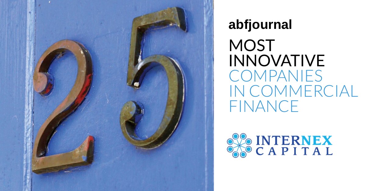 internexcapital's tweet photo. We are honored to be recognized by @ABFJournal on their list of The 25 Most Innovative Companies in Commercial Finance: https://t.co/sGrBW3e0Si https://t.co/OOvh4VZbZS