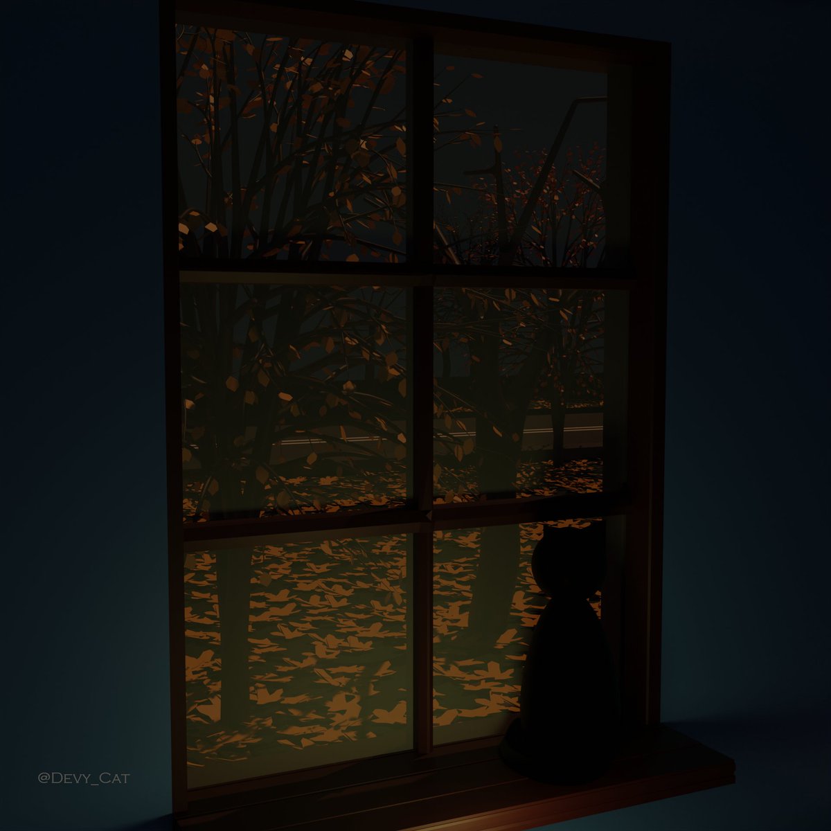 Devy_Cat's tweet photo. Friday the 13th is here!
And here is automn cat dark version🙀

Stay safe!
#Friday13th 
#blender #b3d https://t.co/DLLkphmUPs