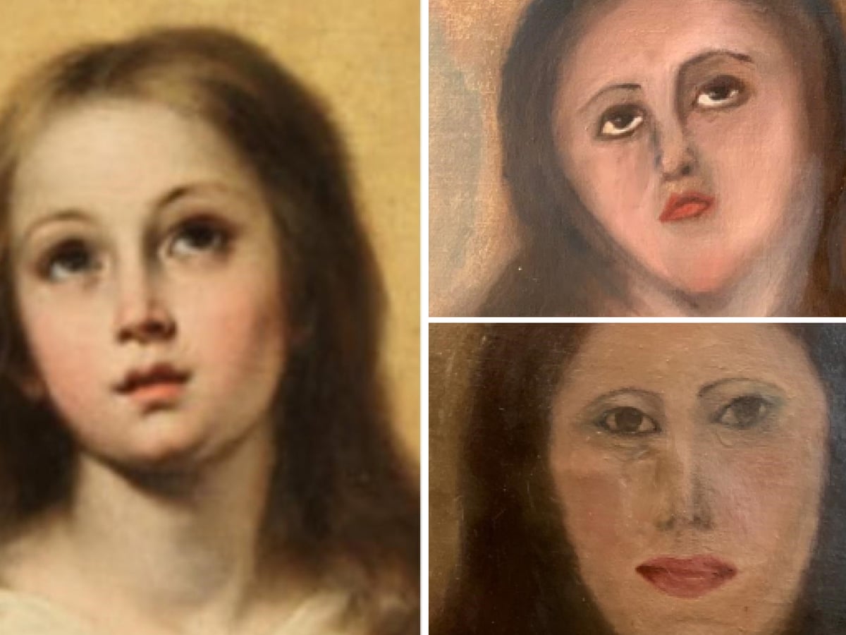 ElyseWillems's tweet photo. You either die a hero, or you live long enough to see yourself become another botched Spanish art restoration. https://t.co/SWJcEVHPHO