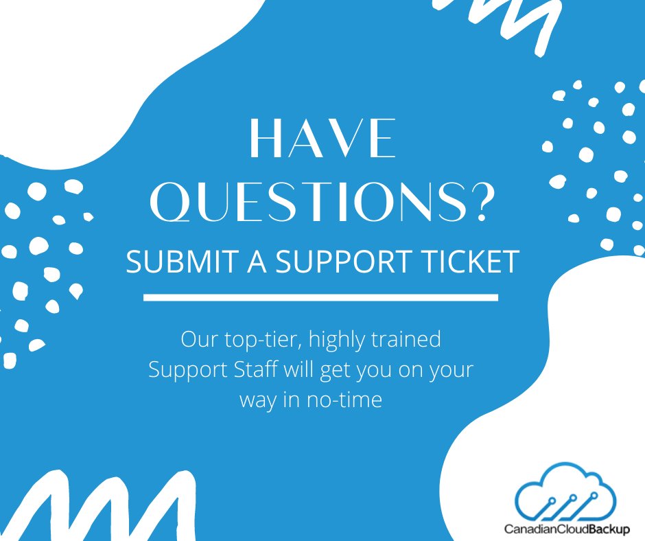 CanCloudBackup's tweet image. You have questions, we have answers! #WeCanHelp #SupportTicket bit.ly/CCB-ticket