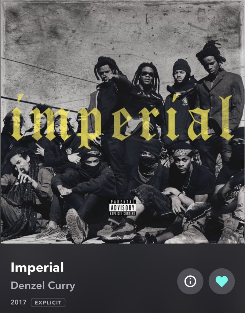  @denzelcurry -ULT-Me Now-This LifeImperial - 10/10 & my personal favorite album of all time.