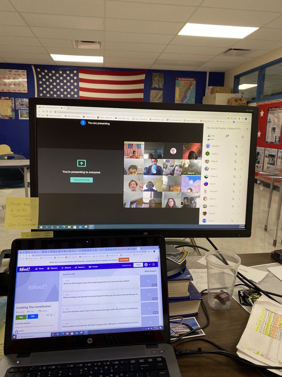 WDJH106's tweet photo. Prides 5/11 preparing for a summative assessment via an interactive KAHOOT. Great week of learning...keep up the good work Panthers! Proud of all Prides. Have a relaxing weekend! #wdsd7 https://t.co/NyOyuS8BPV