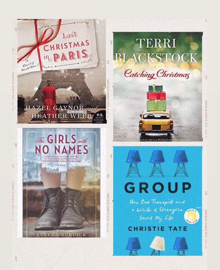 A book selection for this upcoming season #BookTwitter #bookstoread #ChristmasIsComing #therapygroup #girlswithnonames #christmasinparis #readingforpleasure #middleage #middlelife