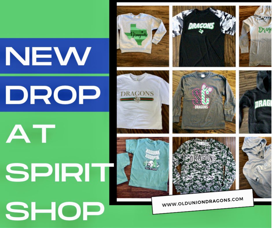 Shop the drop, Dragons! Come take a look at all the cool NEW items added today! Lots of cozy options for the colder months and so many great gift ideas too! olduniondragons.com

Be on the lookout for a pop up next week 🤩