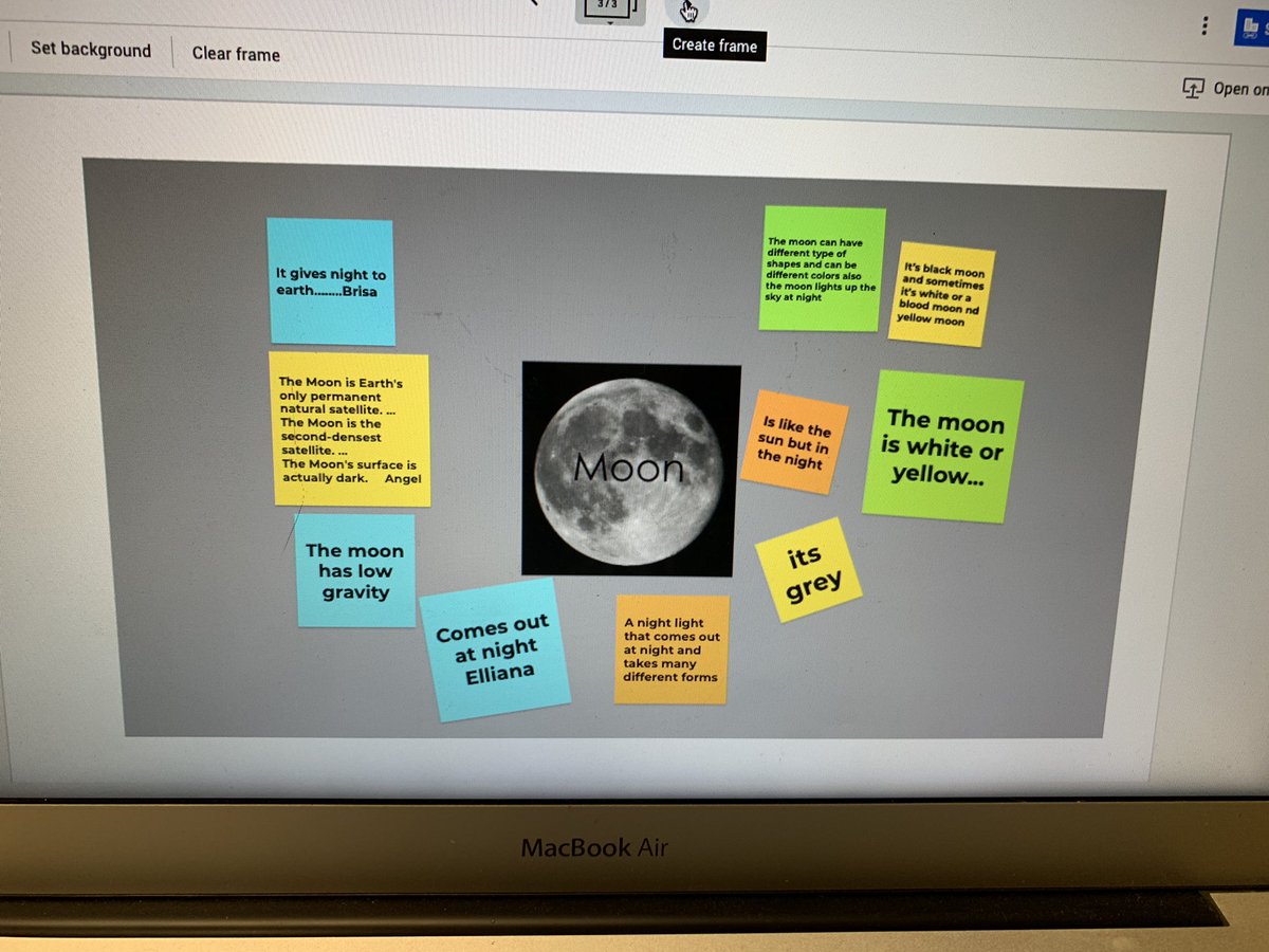 MrsCunningham5_'s tweet photo. Adding what we know about the Sun, Moon and Earth to Jamboard before starting the unit! #TeamCamey #TechnologyTouchdown https://t.co/0OKr8t7poH