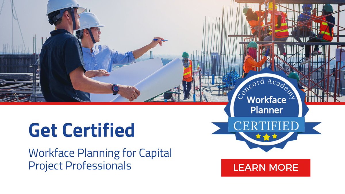 ConcordPlatform's tweet photo. Concord Academy's Workface Planning Certification program is used and recognized by the world's biggest capital projects organizations. Start working toward a recognized, credible certificate today! Learn more: https://t.co/rf0VXILlCc

#capitalprojects #awp #advancedworkpackaging https://t.co/1yA1Wdw2IY