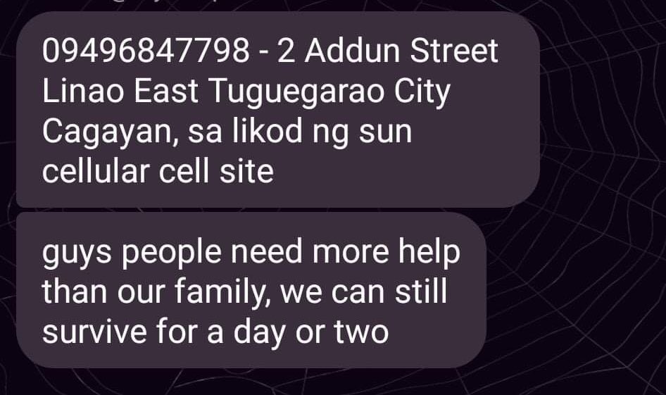 PolCares's tweet photo. PLEASE HELP ‼️ RT THIS TWEET, PEOPLE ARE CRYING FOR HELP. 
#CagayanNeedsHelp  
#UlyssesPH
#RescuePH https://t.co/Ol44EdN6Ll
