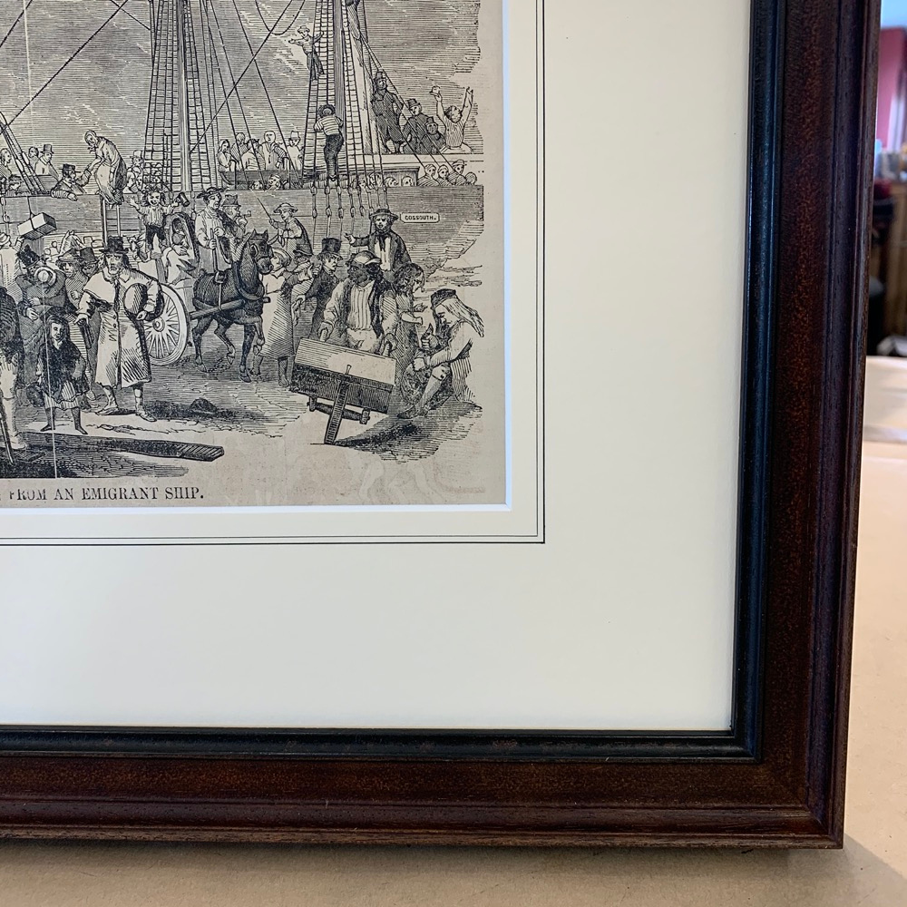 gildededge's tweet photo. 🚢 This beautiful Gleason's Pictorial illustration was boosted with a pair of elegant, hand-drawn French ink lines.

#framing #etching #customframing #art #thegildededge #gleasons #pictorial #illustration #ships #vintage https://t.co/e4HP4bhC8w