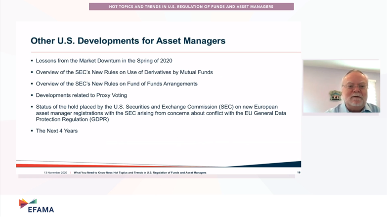 EFAMANews's tweet photo. Great update on hot topics and trends in U.S. regulation for funds and asset managers by @dechertllp in our last session of this year's Investment Management Forum #IMF2020.
Thank you: Julien Bourgeois, Andrew Oringer, Craig Falls and David Harris #ERISA #CommonOwnership #ESG https://t.co/MmNl5xIeyg