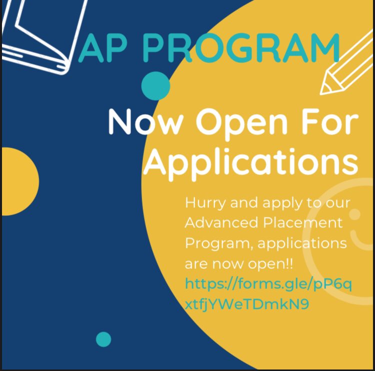 ThornleaSSYRDSB's tweet image. Hurry and apply to our Advanced Placement Program, applications are now open!
forms.gle/pP6qxtfjYWeTDm… #thornleasecondaryschool #approgram