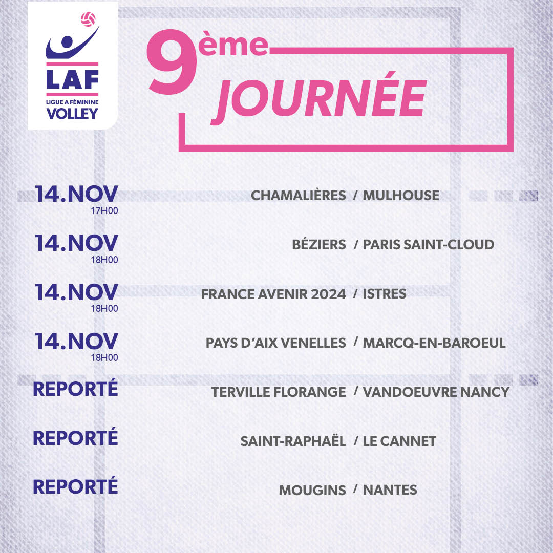 LNVofficiel's tweet photo. 📅En #LAM, @ASCannesVolley reçoit @SpacersToulouse pour un duel en altitude, @GFCAVolleyBall vise la victoire à @aragodesete. En #LAF, @ASPTTMulhVolley espère un 6e succès pour rattraper @VBNantes. En #LBM, @GNVB_ veut effacer son dernier revers
➡️https://t.co/xSfsAEnV0J https://t.co/bnisowOwOq