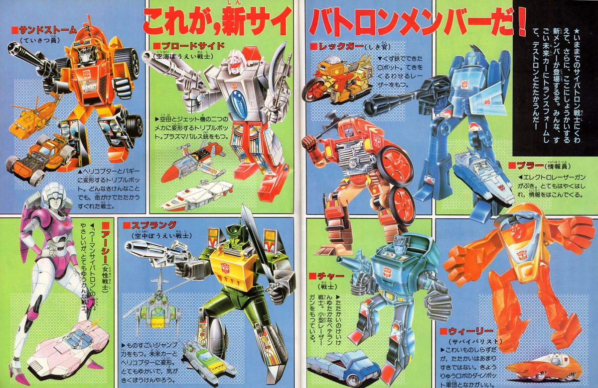Uzivatel ラクメキアそーさい 新井博之助 Na Twitteru 今日は何の日 1986 11 14 戦え 超ロボット生命体トランスフォーマー10 放送開始記念日 テレビマガジン1986年12月号より