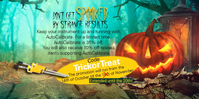 bruker's tweet photo. Our Halloween promotion has been extended to the 20th of November! 😮
You can still get 35% off #Autocalibrate and 10% off related items supporting Autocalibrate visiting https://t.co/btqx0SSaGD and using the promo code "TrickorTreat".
#BrukerLabScape #NMR #Spectroscopy https://t.co/sDLmT40aZd