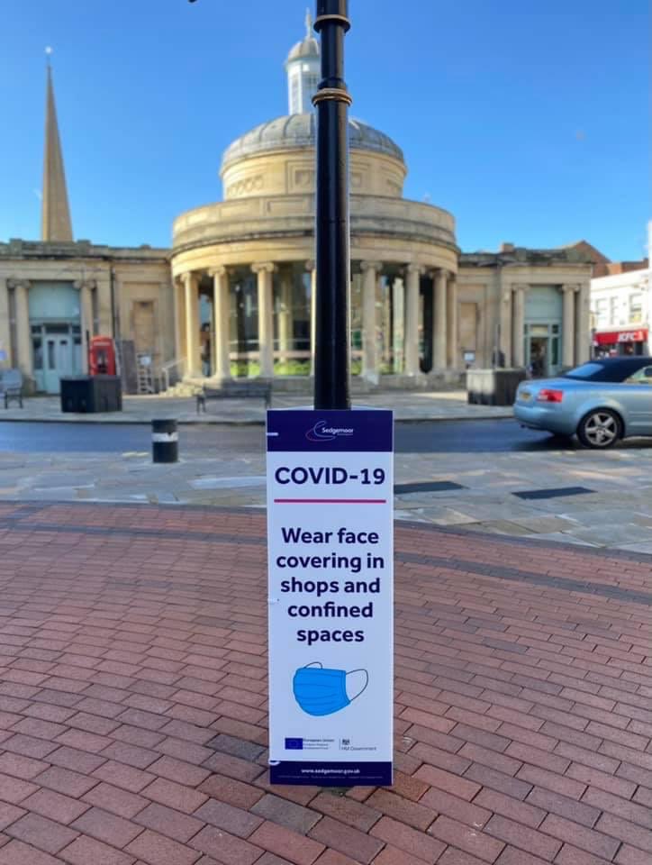 sedgemoorbiz's tweet photo. #shopsafeshopsedgemoor these signs are going up in #HighStreets across the district https://t.co/1MuotI24gI