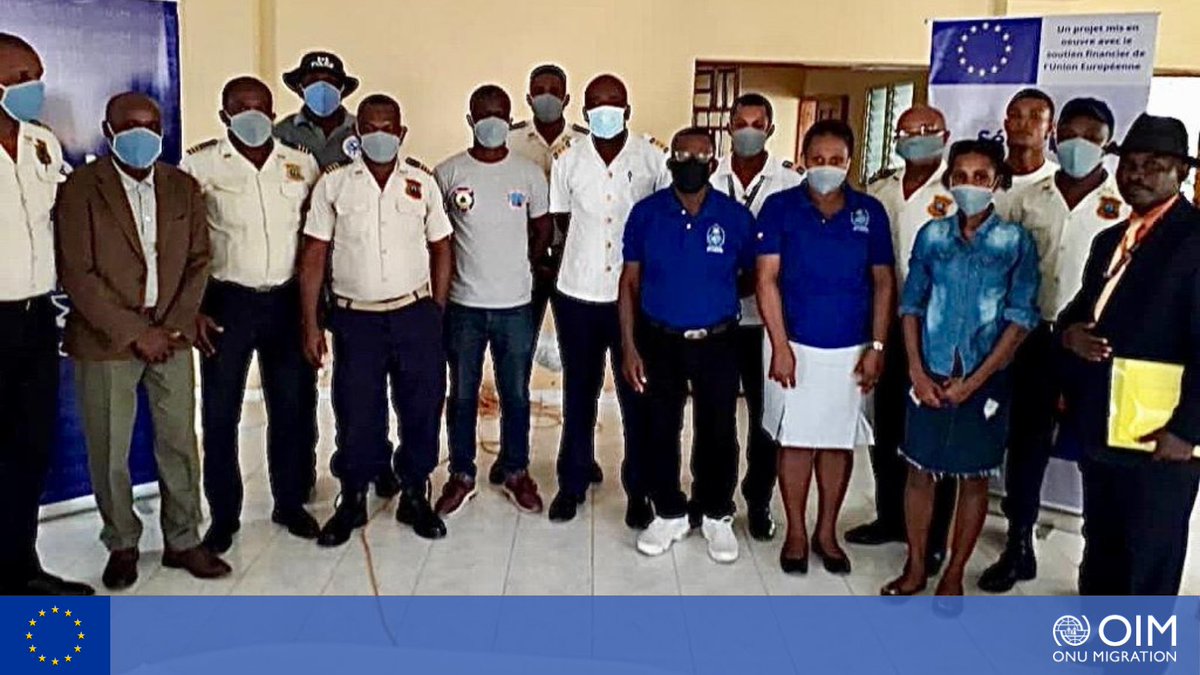 IOMHaiti's tweet photo. 2ème session de formation soutenue par l'#UE, à #Belladere, sur la #protection, l’#investigation et les #poursuites judiciaires des cas de #traite. Avec des expertEs de #CNLTP #DCPJ et #CHAIFEJ et la présence de @pnh_officiel #BPM #ONM @ibesrhaiti @rfjshaiti @GARRHaiti @sjmhaiti https://t.co/vuybEFb0P8