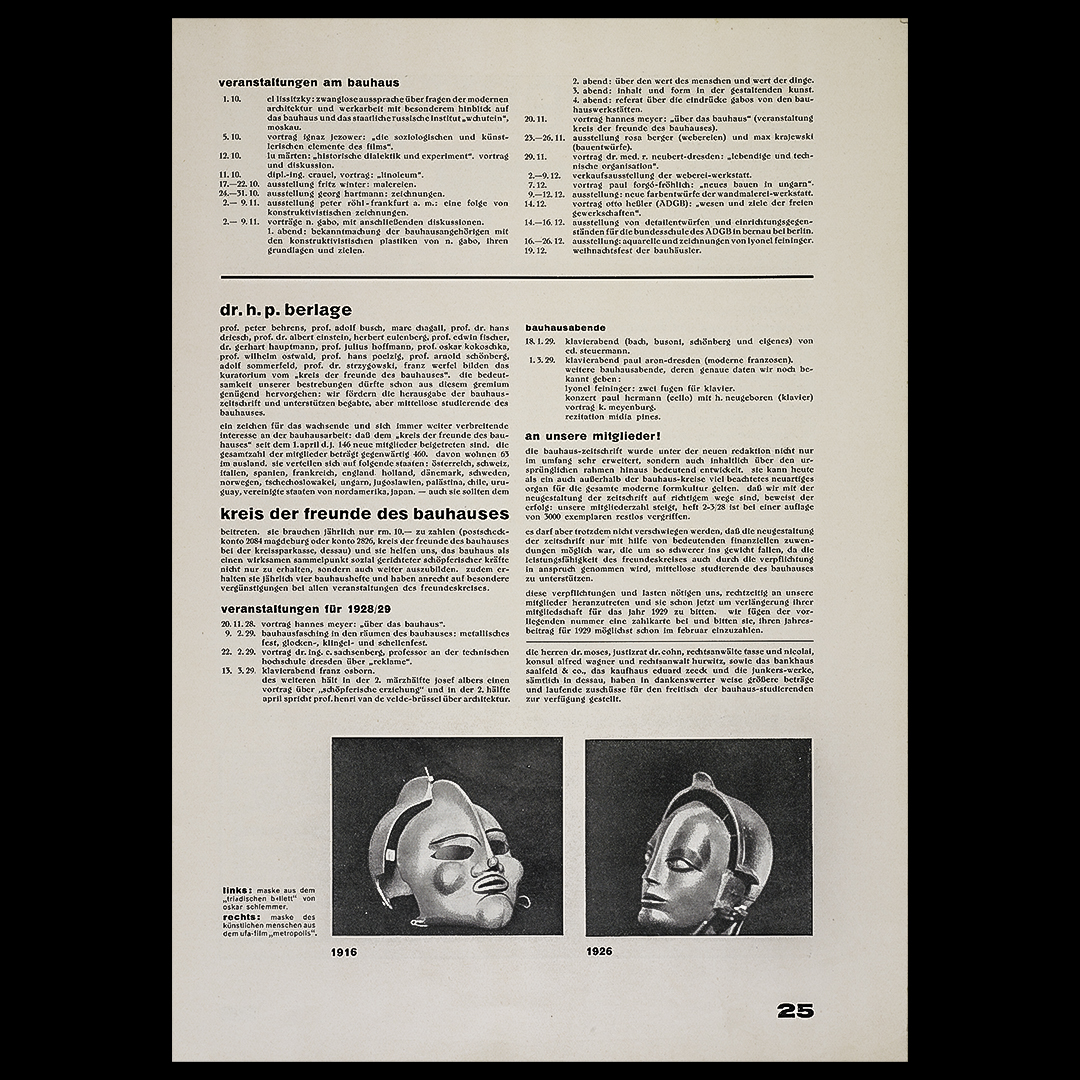 gropiusallee's tweet photo. Director’s Choice: Regina Bittner's favorite object by #OskarSchlemmer: Mask of the disc dancers from the #TriadicBallet.
1/4 “The Bauhaus magazine 1/1929 contains a confrontation of two photographs:... 
#bauhausdessau #bauhaus #closedbutopen #metropolis #digamus #museumfromhome https://t.co/NhCxxX4OcB
