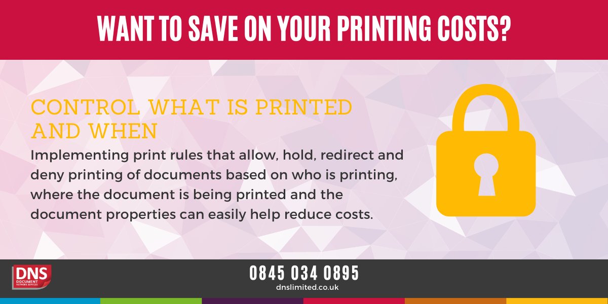 dnslimiteduk's tweet photo. (2 of 2) By applying #printrules based on job properties such as colour, no. of pages, double/single sided or even from the applications being used, you can re-direct #printjobs to the most cost-efficient #print device anywhere on the network.

📞 0845 034 0895 https://t.co/WHSPjNiK0V