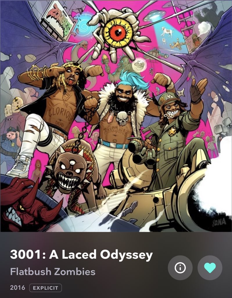  @FlatbushZombies -R.I.P.C.D. -New Phone, Who Dis-Herb3001: A Laced Odyssey - 10/10. My favorite production on an album. This album and a blunt is a TRIP. Erick is such an underrated producer.
