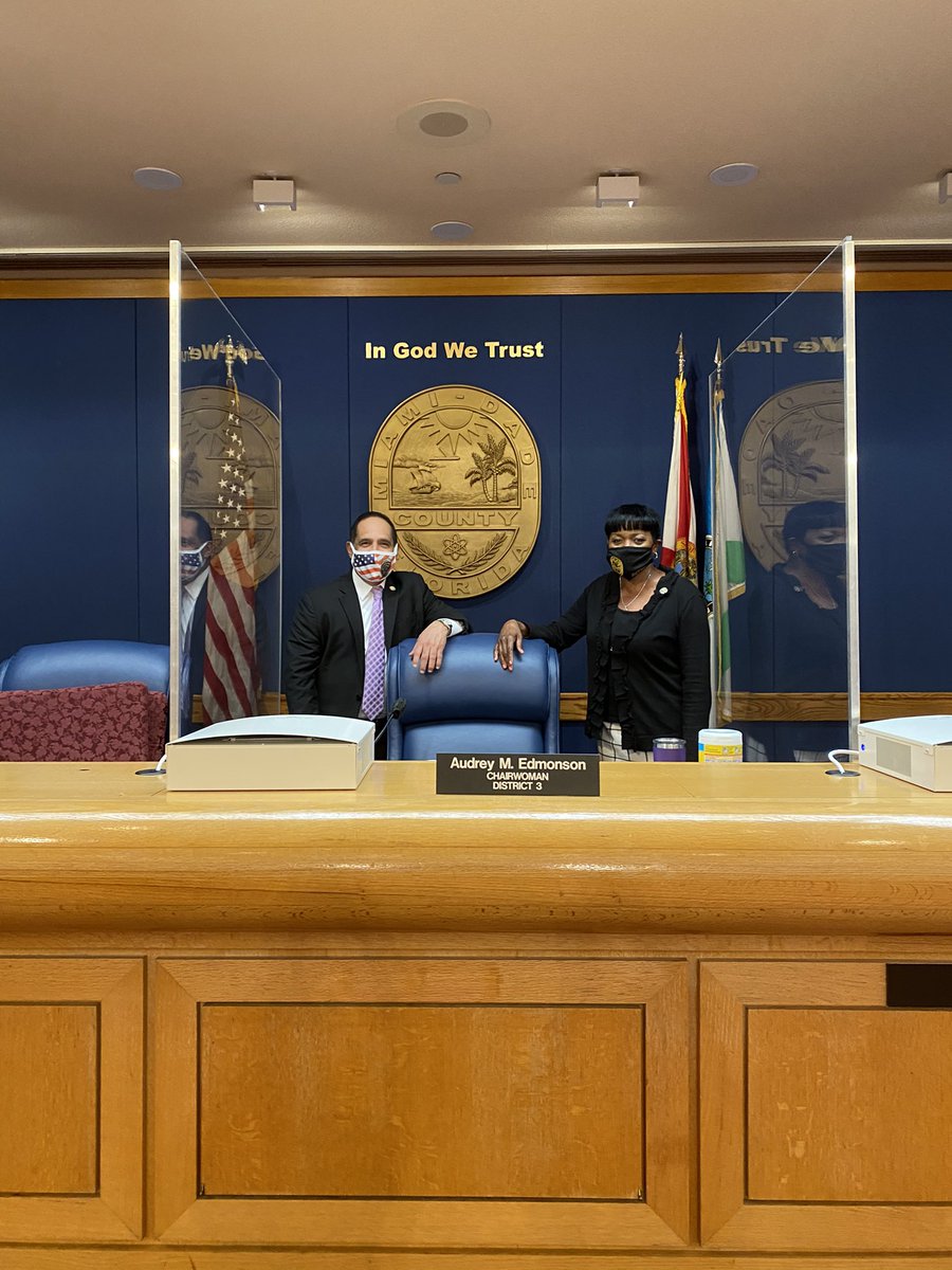 Pre-meeting with my colleague Commissioner <a href="/JoeMartinez4026/">Joe A Martinez</a>! Getting ready for our first in person meeting while following strict CDC guidelines to make sure we are all protecting ourselves &amp; others. 

Watch our meetings LIVE on the @miamidadebcc Twitter &amp; Facebook! Tune in now!