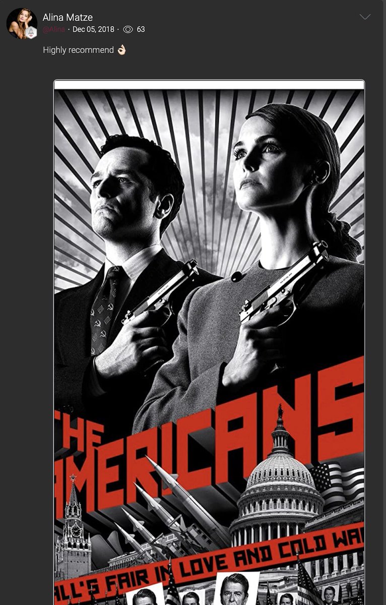 It’s true. THE AMERICANS is a very good television series. It’s a favorite of Alina’s it seems. And she is proud of her newborn daughter’s US social security card. And loves the Russian flag. Fun fact: Izzuminka means “cherry on top.”