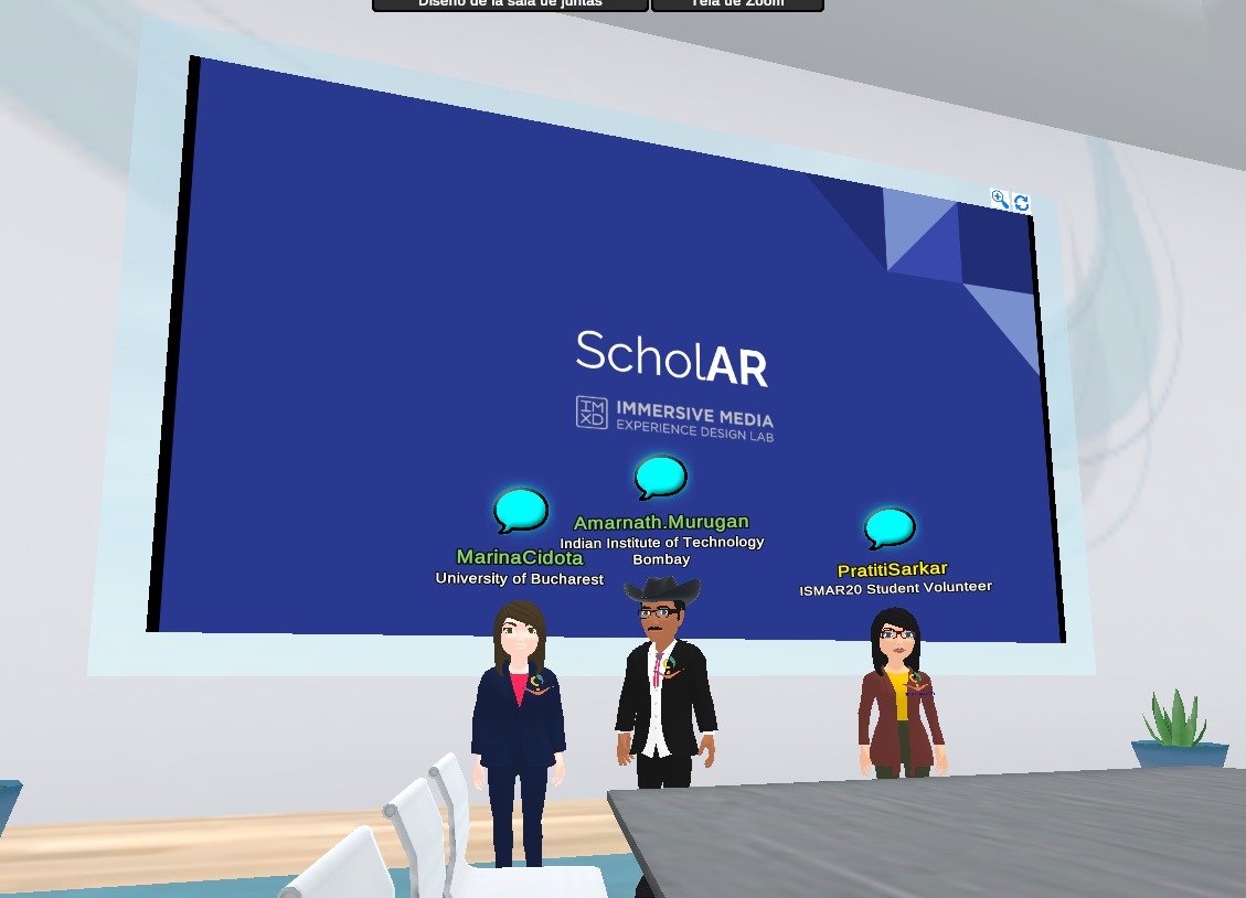 PratitiSarkar's tweet photo. Got to experience another platform at IEEE ISMAR 2020. We organized a workshop titled 'Towards Designing a Mobile Augmented Reality Learning Experience' and got to interact with the virtual avatars of the participants.
#ISMAR2020  #AugmentedReality #research #learning https://t.co/Q1K8EBqFT2