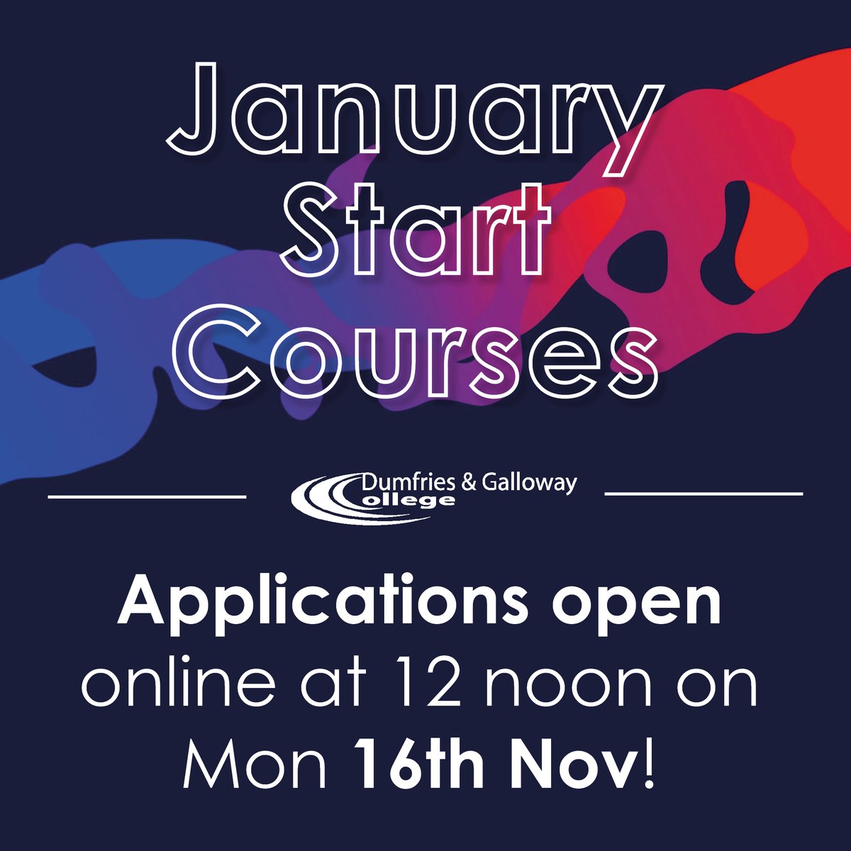 Check back here or our website on Monday at 12pm to see the exciting courses we will be running this January 😁 #Januarycourses #education #applications