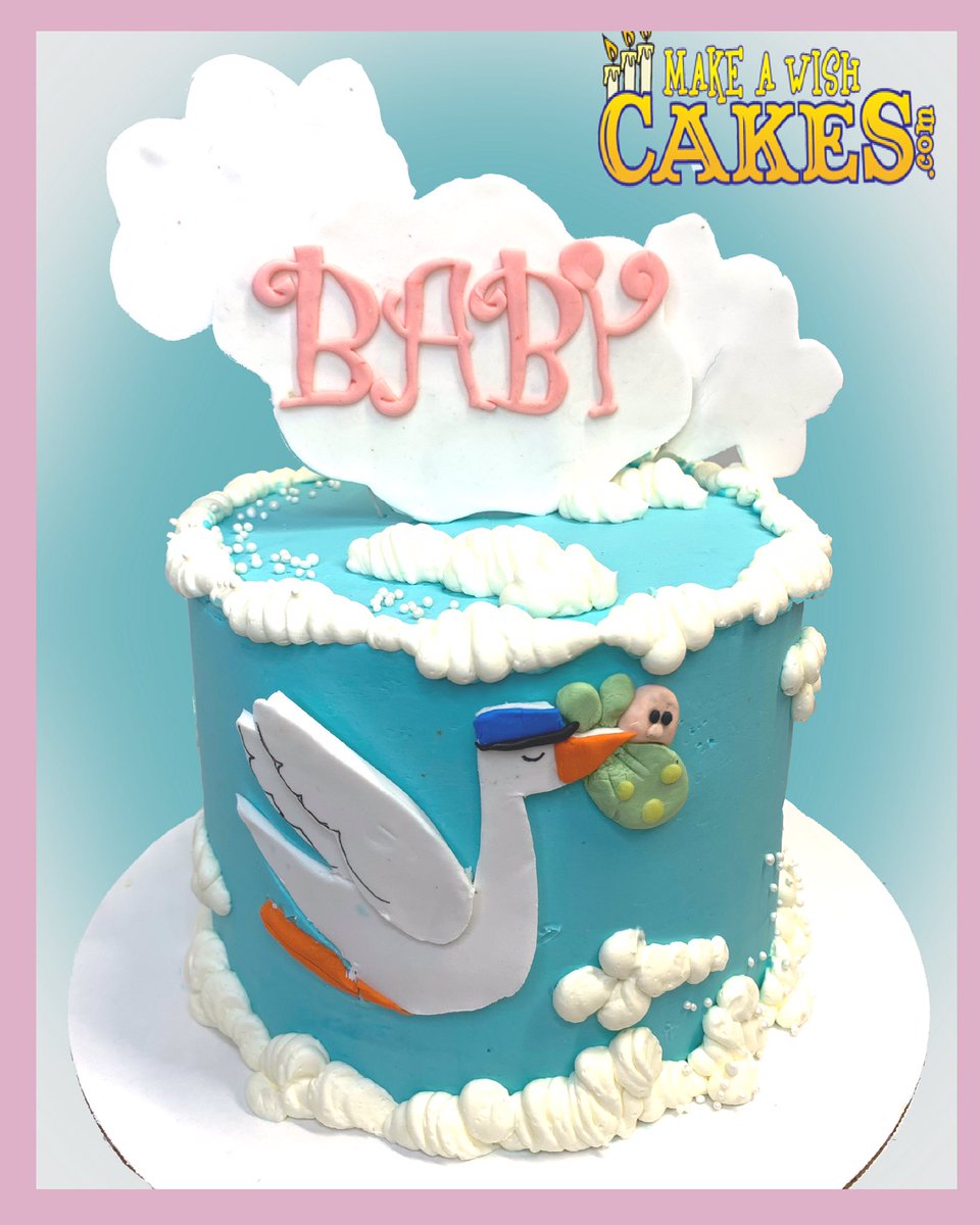 🍼 Friday the 13th may be considered bad-luck. But only good things are happening here! 👶🏼 #welcomebaby #zoombabyshower #makeawishcakes