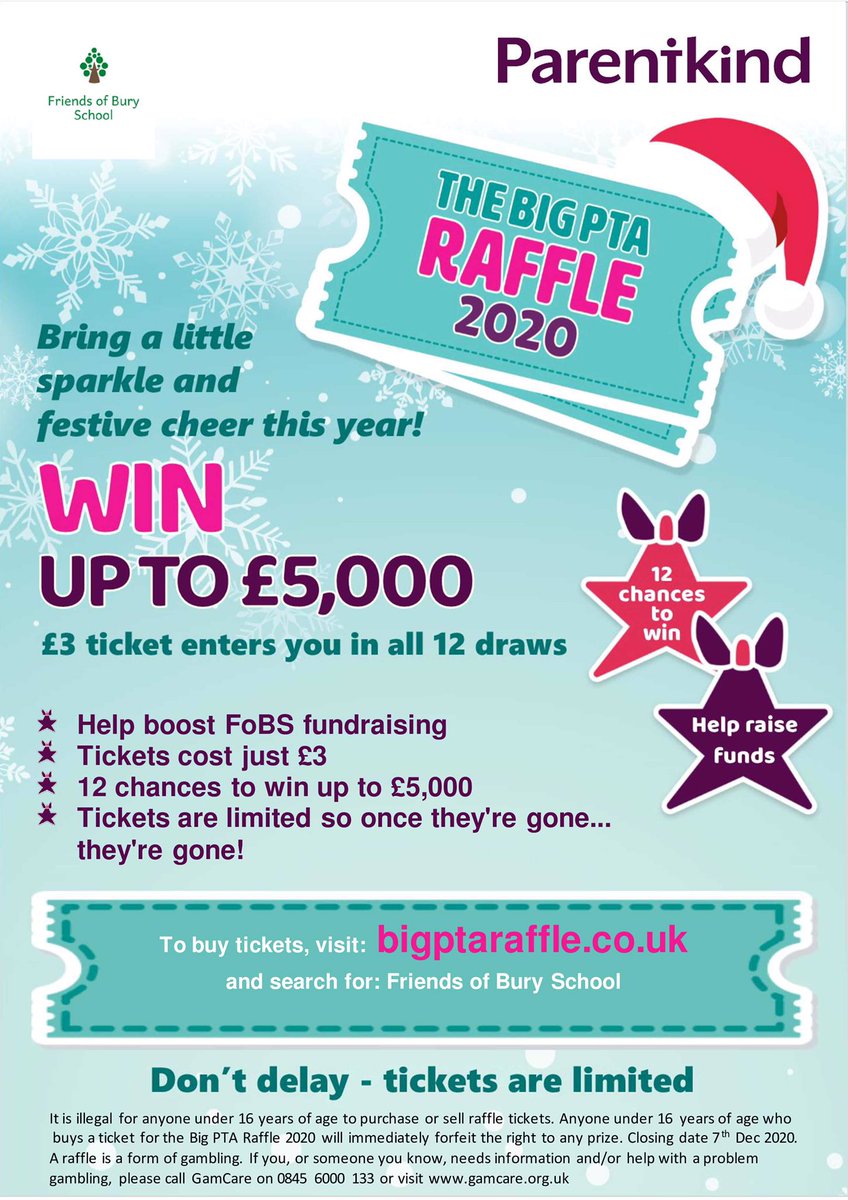 Buy your tickets now for the chance to win £5000, just in time for Christmas!
