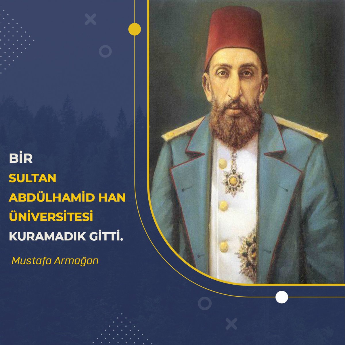 mustafarmaganyd's tweet photo. Bir Sultan Abdülhamid Han Üniversitesi kuramadık gitti...
#AbdülhamidinKurtlarlaDansı https://t.co/XJz7CP4z3u