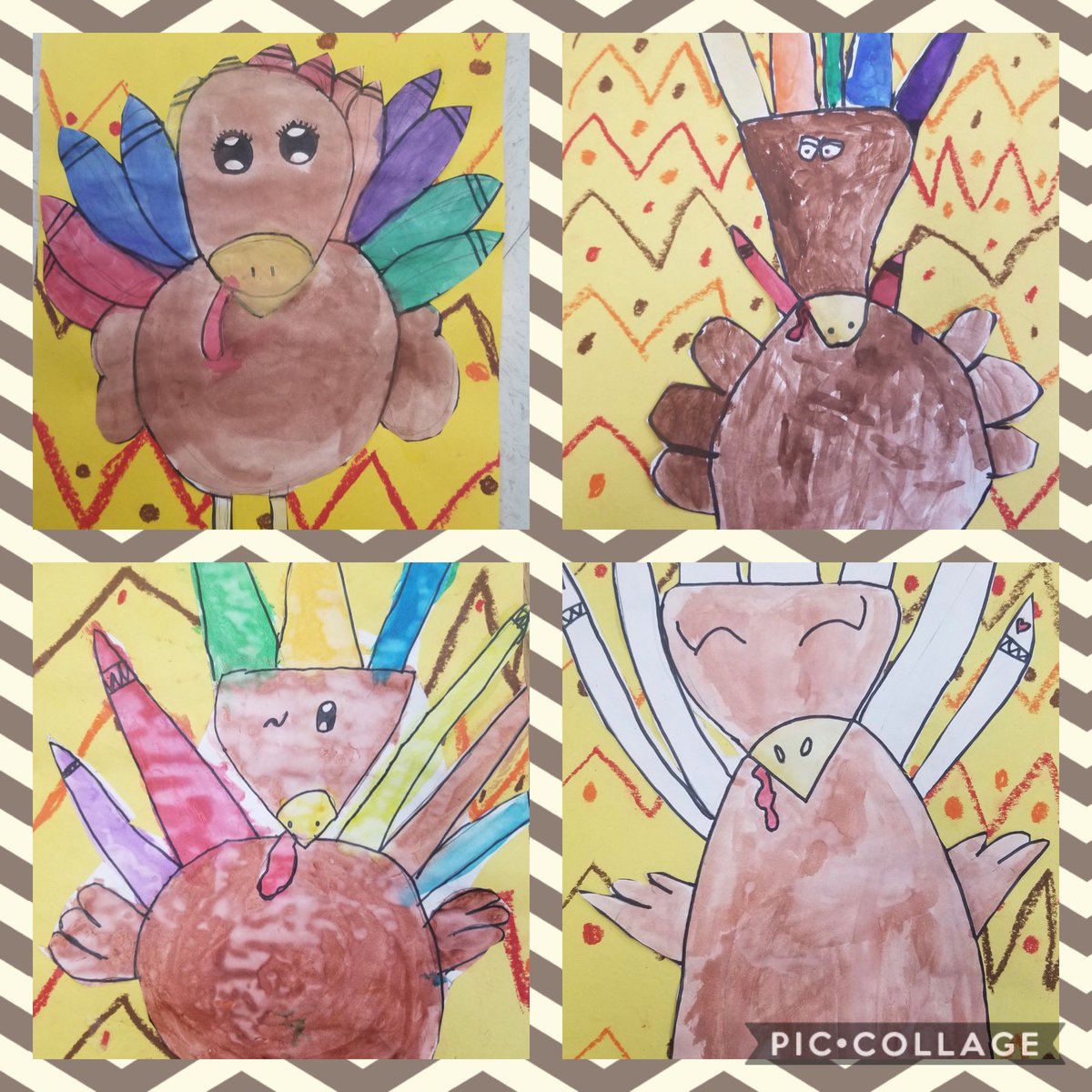 2nd Grade Mixed Media Turkeys 🦃<a href="/hcebulldogs/">Hill Country ES- Bandera ISD</a>