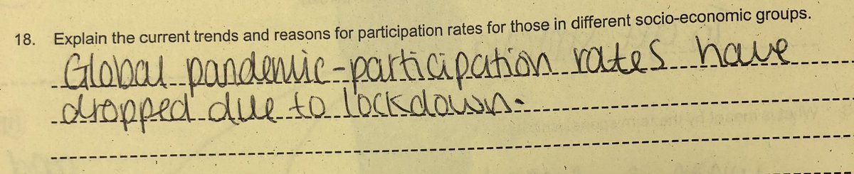 MissKDurrant's tweet photo. Totally agree... but don’t think that’s going to be on the mark scheme... 😂😂 #assessment #teaching #funnyanswer https://t.co/sVLzX5rHAy
