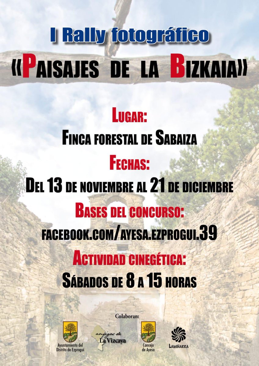 FotoSanguesa's tweet photo. I Rally Fotográfico "Paisajes de La Bizkaia" (Valle de La Vizcaya, #Ezprogui, Comarca de Sangüesa) https://t.co/ZNIefyboh4
