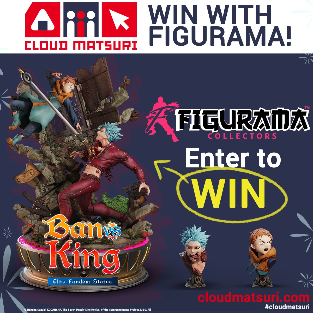 AllTheAnime's tweet photo. ✨COMPETITION✨

For a chance to win a #SevenDeadlySins statue by #FiguramaCollectors 

-Follow @Figurama1 
-RT this saying what your dream fight statue is &amp; incl. #CloudMatsuriWin 

DEADLINE: 5pm (UK), 22nd Nov

Winner will be selected during #Figurama’s Live Q&amp;A @ #CloudMatsuri https://t.co/2xeUBF9FZO