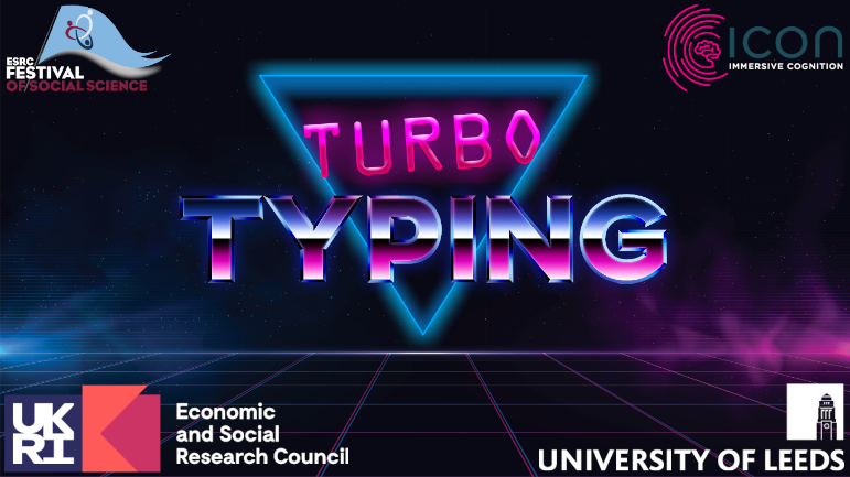 UniLeedsImmerse's tweet photo. Got that Friday feeling? Get immersed in
#TurboTyping - part-game, part-research, developed by
@ICON_UoL for the #ESRCFestival of Social Science
@ESRC Find your typing speed & revisit classic 80s movie quotes at the same time. Whatโs not to like?! https://t.co/63EEvy45AW https://t.co/osP8bRlXog