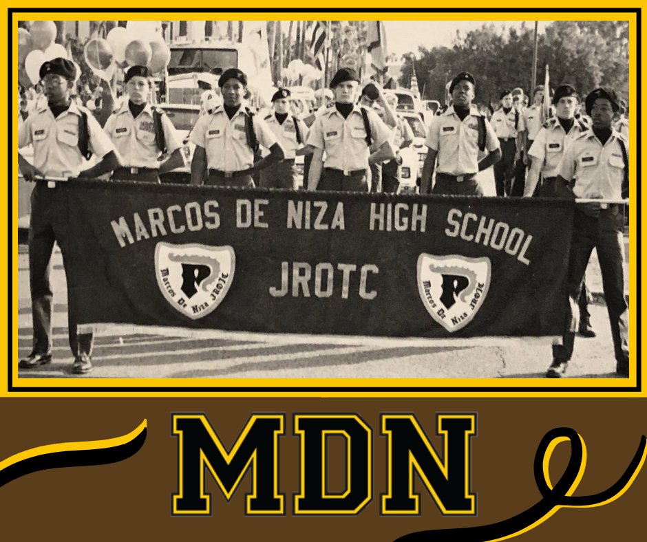 mdnpadres's tweet photo. #Flashback50Friday 💛 The JROTC program is a central player at MdN. The first photo is the Veteran's Day Parade (1986). The second photo is Aundrea Ratliff learning to rappel at Camp Verde (2009). This year, students from across the district continue to gather safely on campus https://t.co/hQirz7MnIJ