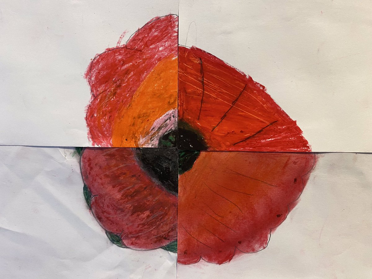 howbridgejunior's tweet image. A range of poppies artistically created by Year 5 &amp;amp; 6 for remembrance.