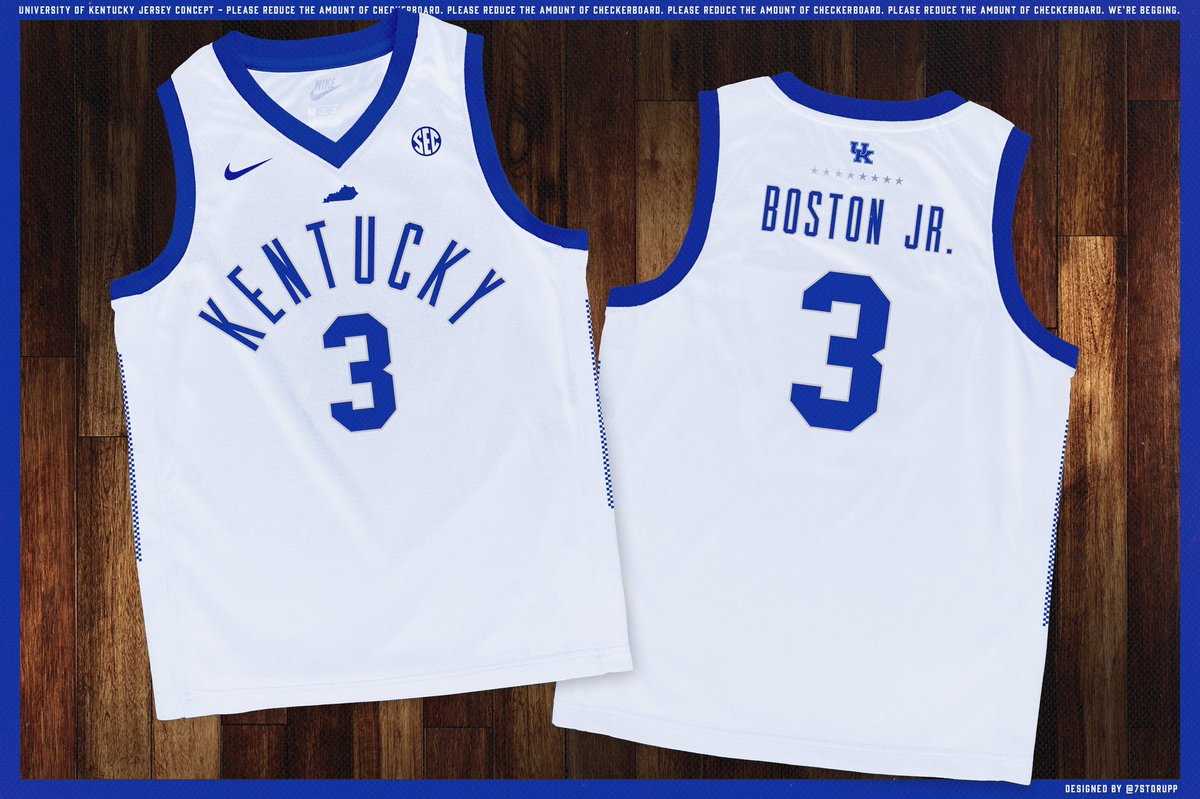 Owen on X: My new Kentucky jersey concept. Reduced the