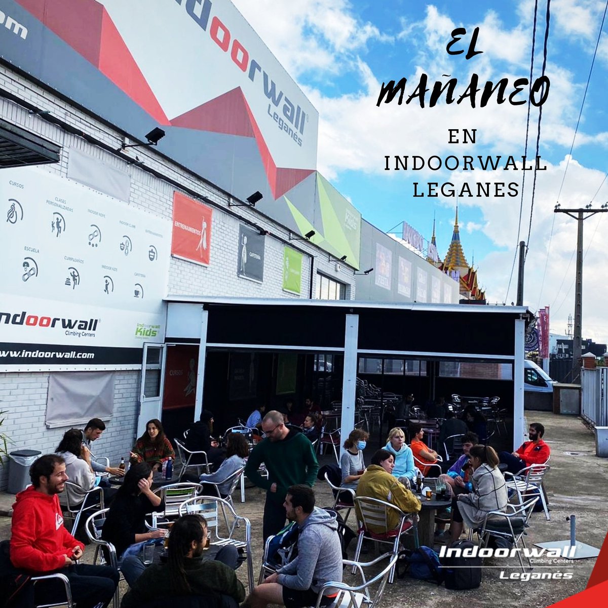 Mañanas perfectas en la terraza de Indoorwall Leganés.  
Súmate al mañaneo después de un buen rato de escalada en la mejor compañía.
#friday #hoyesviernes #felizviernes #climbingismypassion #climbingtime