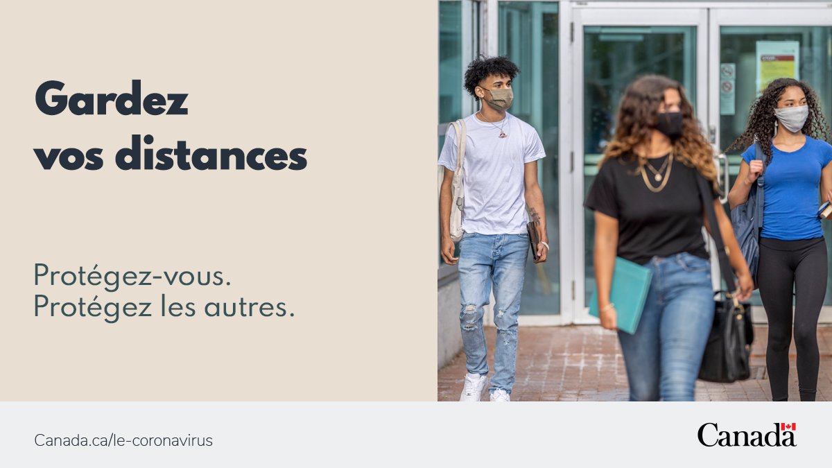 ServiceCanada_F's tweet photo. Que vous visitiez l’un de nos Centres Service Canada, que vous soyez au travail ou que vous fassiez des courses, aidez à ralentir la propagation de la #COVID19 grâce à la #distancephysique. https://t.co/HbmnHDA6FL