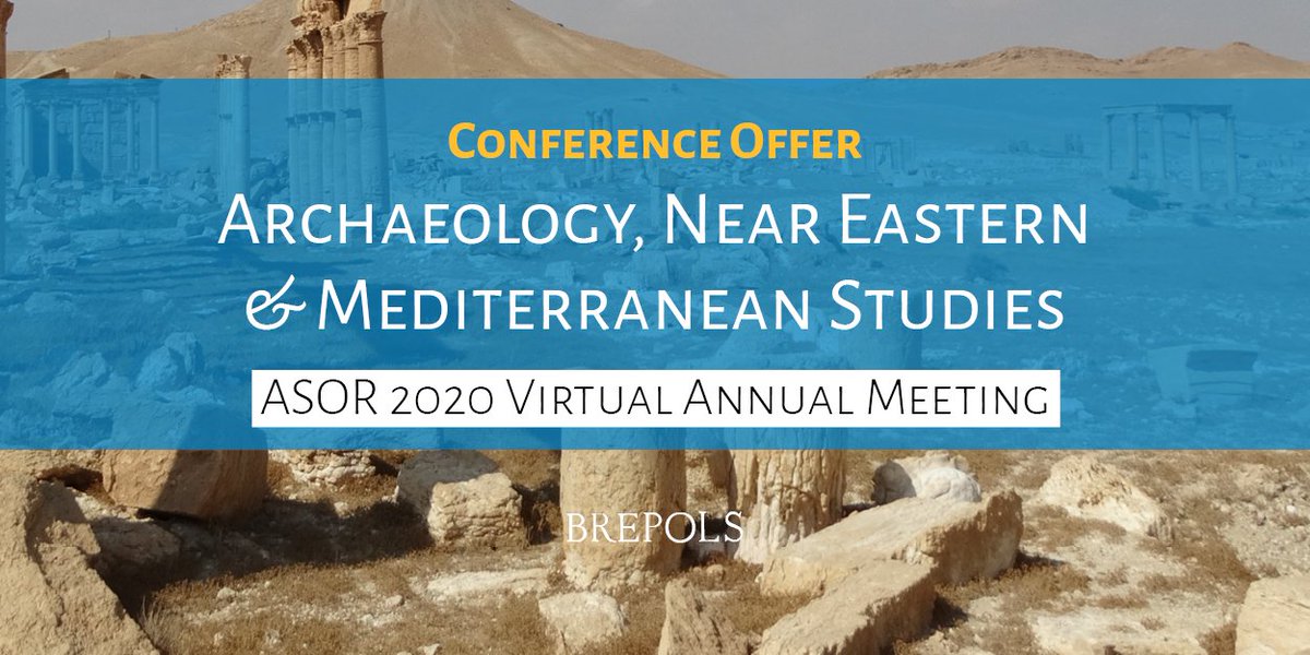 Brepols's tweet photo. While attending the 2020 Virtual Meeting of @ASOResearch, make sure to check our conference offer on our latest titles in #Archaeology, #NearEastern & #Mediterranean Studies!
Go To: https://t.co/PWhgO91JRB
#ASOR20 #ASOR2020 https://t.co/PG9FOYVvau
