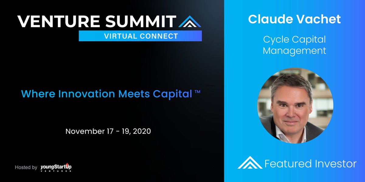Looking forward to judging startup presentations and One-on-One networking (online) @ Venture Summit | Virtual Connect. Join me, over 200 VCs and tons of founders (use code VENTURE180 to save $180 off).
lnkd.in/dv-cssH