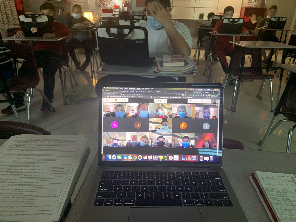 MakenzieMudd's tweet photo. Practicing everything that we need to in order to be ready for virtual learning next week. 6th grade is ready to tackle this challenge! #MakingMindsStronger https://t.co/JElutpljgy