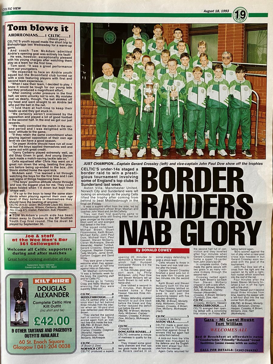 1/5 As you can see individuals such as Jim McCafferty, John Ward, Jim Grealis, Brian Meehan, Andy Ritchie, Des McGuinness, Jim Brown etc were all involved at Celtic boys club but also held other positions such as scouts and coaches for Celtic FC.