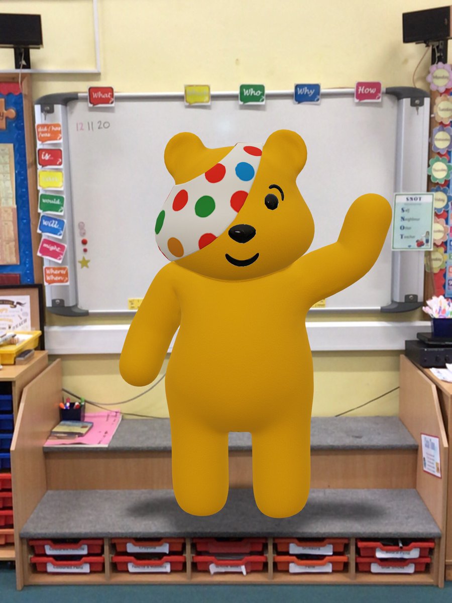 YMS_Year2's tweet photo. @YMS_Year2 have had great fun helping to raise money for Children in Need today  - They even had a special magic visit from the big bear himself! #ChildrenInNeed @YateleyManorSch https://t.co/0bh4oDroLV