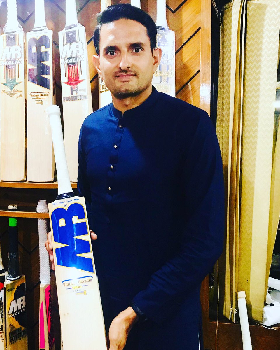 RealMAbbas226's tweet photo. At mb factory to select my cricket stuff for upcoming New Zealand series @MBMalikOfficial https://t.co/jFvaS79D8h