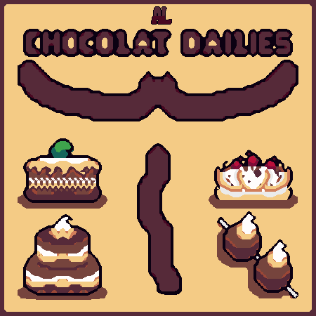 AngelsWhatever's tweet photo. New Pixel Art !!!

Uff, 2 things have happened in these 2 hours of work, 1 I was quite hungry 2 I love it  The final result 🤩

Today's topic: #ChocolateDesserts | From: 
@Pixel_Dailies | Restriction: 32x32 dessert

 #pixelart #ドット絵 #aseprite #pixel_dailies 
@Pixel_Dailies https://t.co/asoHmIh2vm
