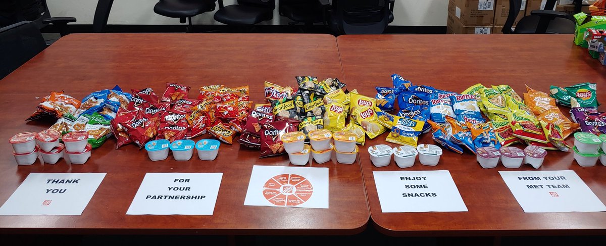 JobstTeri's tweet photo. Sharing Some Snacks for
MET Appreciation Week.
#HomeDepot #HDMET
@TerrieBaird15 @ScottFound https://t.co/nIXjYWnAh9