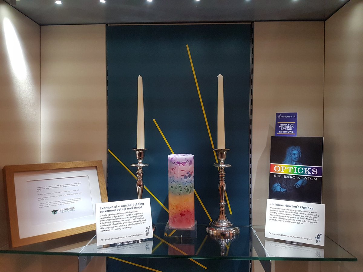 KirkstallAbbey's tweet photo. Now for #InterFaithWeek we share the Humanist contribution to Abbey House's #LightForLeeds exhibition. These objects were chosen by Lisa Bourne, a Humanist Celebrant. Lisa's presentation ‘Ingredients For Happiness: What’s Your Recipe?’ is available here: https://t.co/ysGJfbDOJQ https://t.co/g8EWvwNTpe