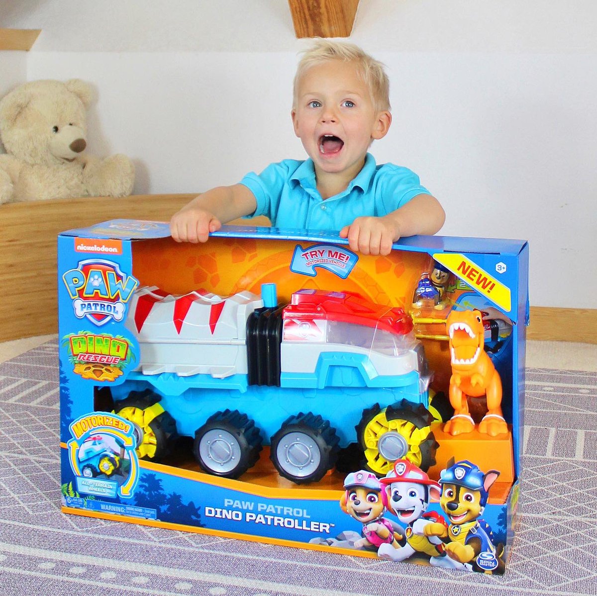 AniaMorton's tweet photo. 2 of Lucas’s favourite things (@pawpatrol &amp; Dinosaurs) made for an epic @SpinMaster toy &amp; the happiest kid ever! #Ad The PAW Patrol Dino Patroller is available at Walmart, Amazon, and Target this holiday season! #PAWPatrol #Spinmaster #IC  https://t.co/x67fMyV2hP https://t.co/BnFkP9iiBp